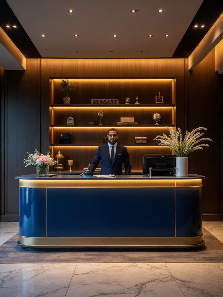 Hotel concierge desk